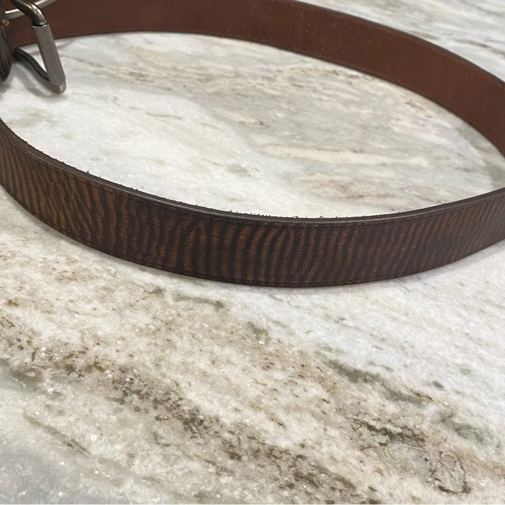 Justin Bomber Brown Top Grain Leather Belt 44 EUC